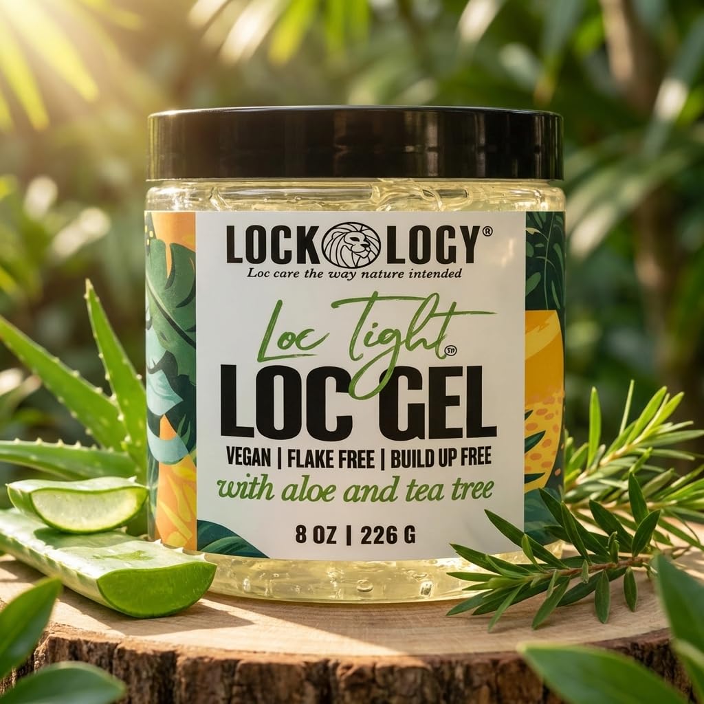 Lockology gel applied to damp locs demonstrating easy distribution and hold
