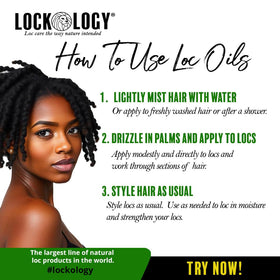 Lockology oil applied to scalp with fingers demonstrating soothing massage benefit