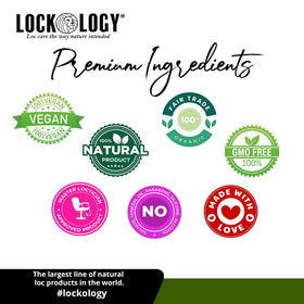Lockology product label with ingredients list highlighting natural botanical extracts