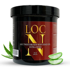 LOCN gel texture on fingertips demonstrating smooth spread and strong hold