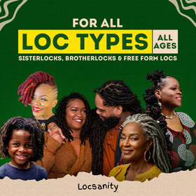 Locsanity before and after frizz control showing smoother, shinier locs
