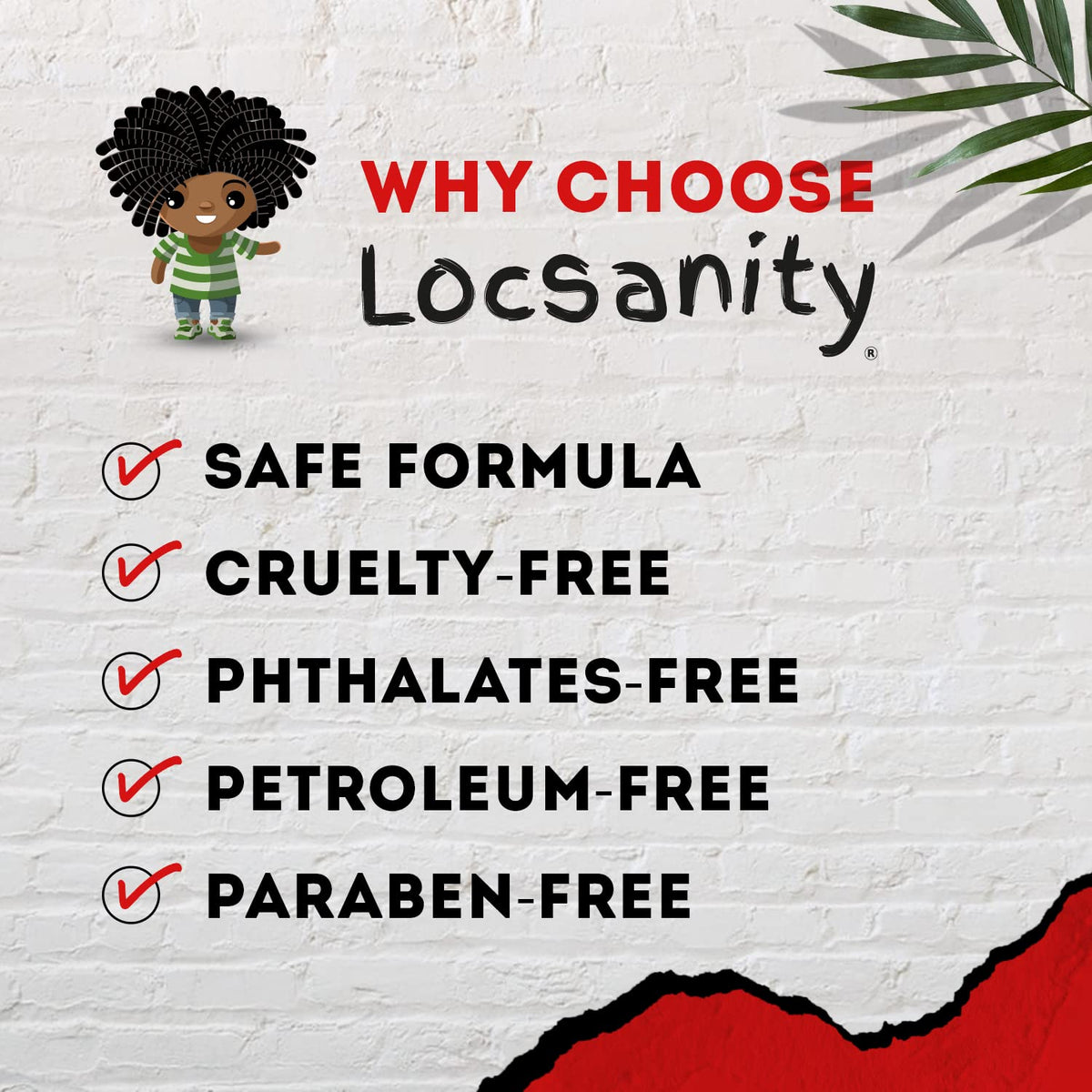Locsanity BOLD ingredient label close-up highlighting botanical extracts benefit