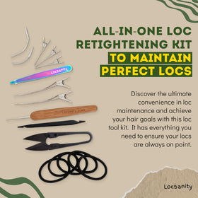 Locsanity close-up of small and medium metal tips highlighting precise parts