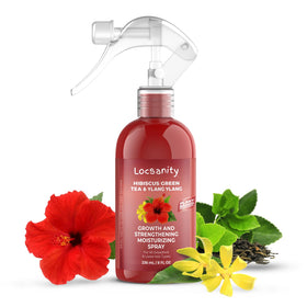 Locsanity front packaging showing bottle and label, highlights hydration benefit