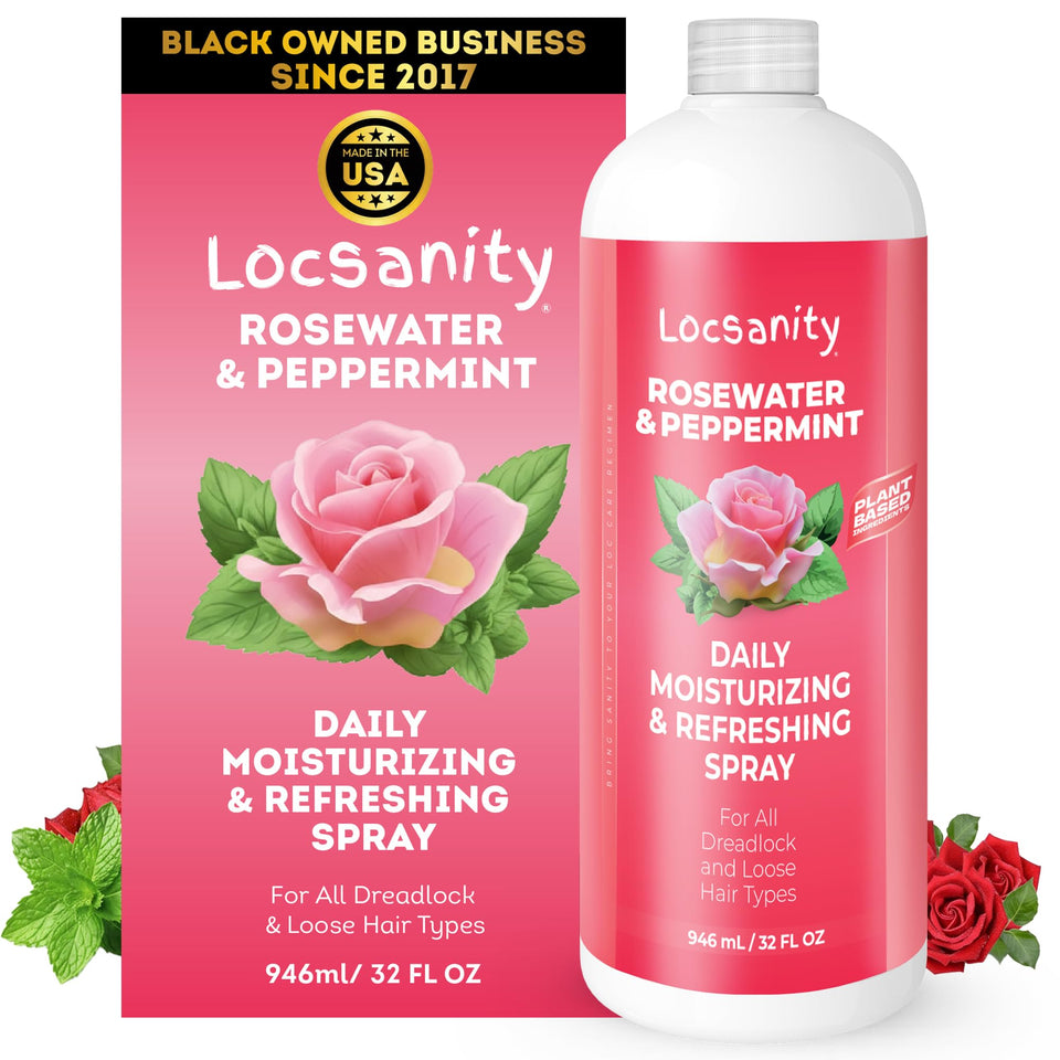 Locsanity loc spray front packaging showing clean label and volume benefit