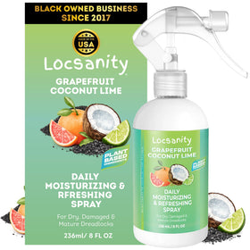 Locsanity front packaging bottle showing product label and size benefit