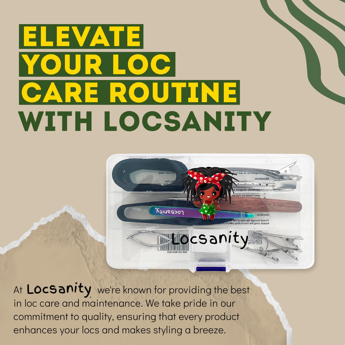 Locsanity used in a home styling session illustrating efficient at-home maintenance