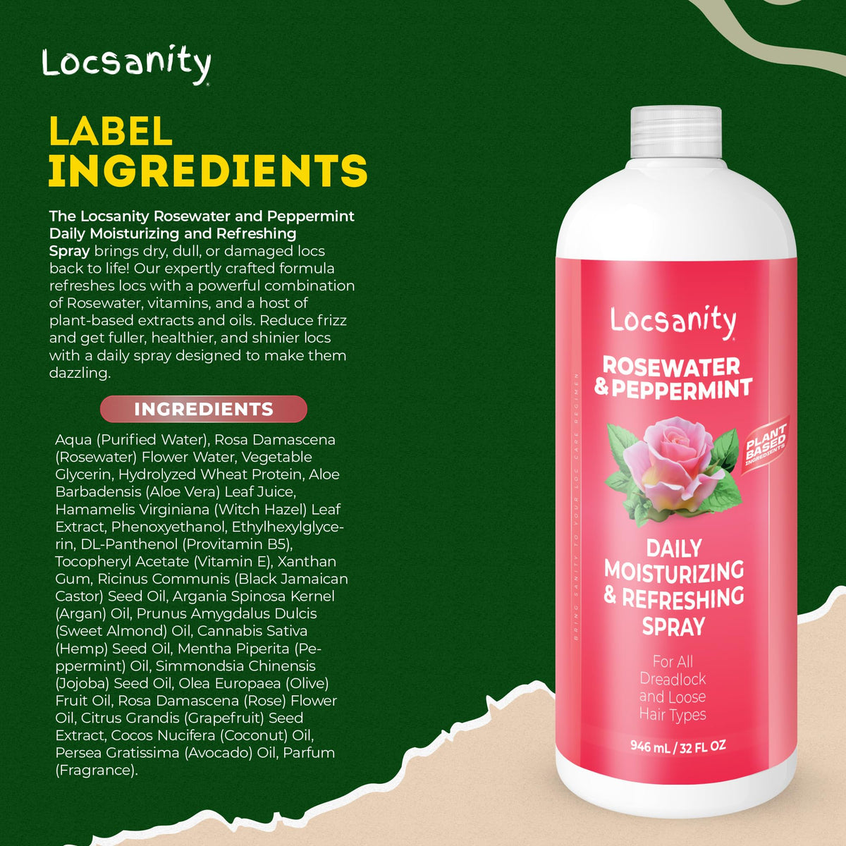 Locsanity lifestyle bathroom counter display suggesting daily routine ease