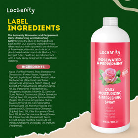 Locsanity lifestyle bathroom counter display suggesting daily routine ease