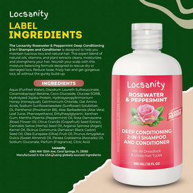 Locsanity on bathroom shelf in lifestyle setting conveying everyday use