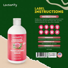 Locsanity on bathroom shelf lifestyle shot signaling daily routine boost