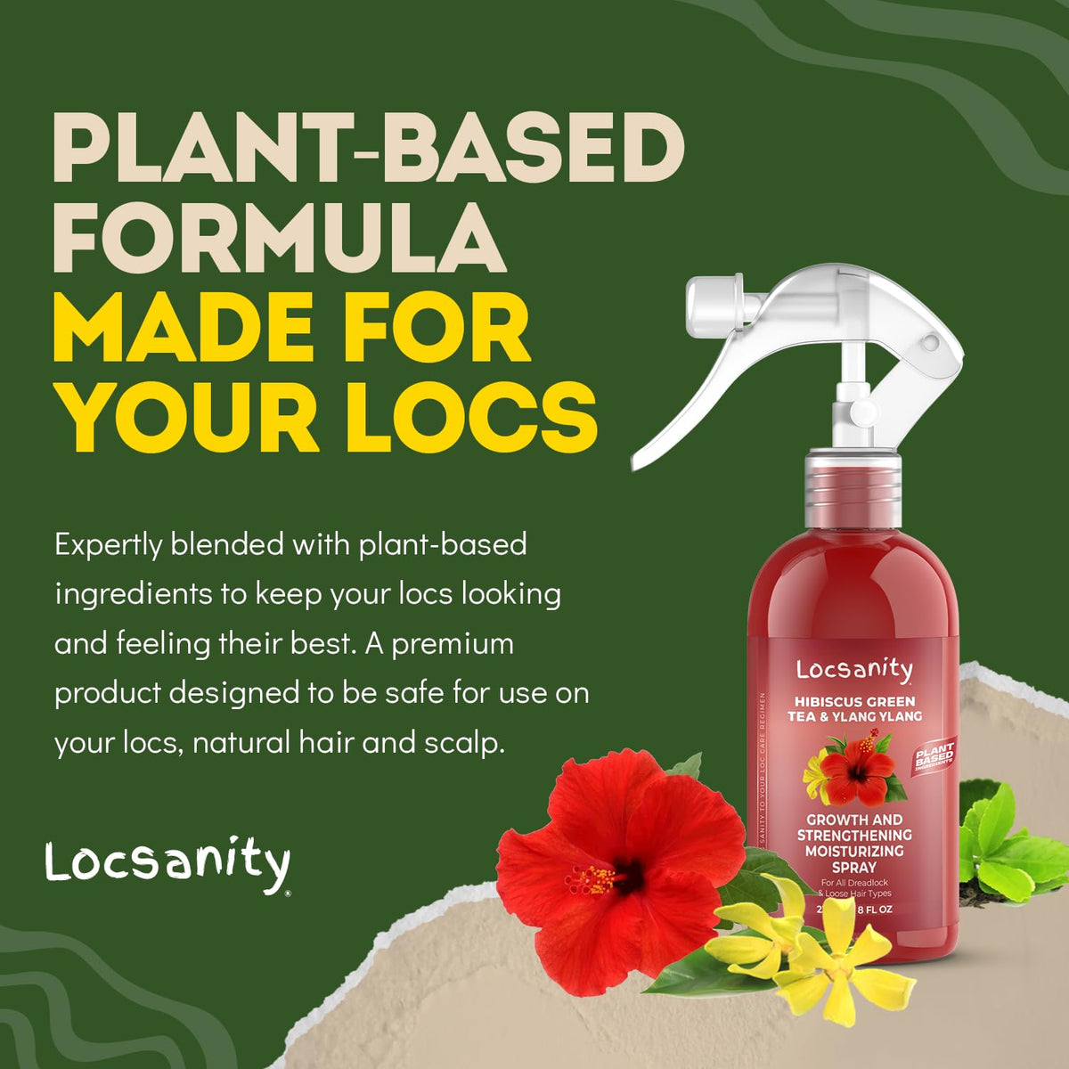 Side-by-side locs photo with Locsanity use, demonstrates fuller-looking locs benefit