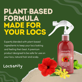 Side-by-side locs photo with Locsanity use, demonstrates fuller-looking locs benefit