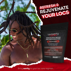 Locsanity powder being mixed into paste for convenient at-home treatment