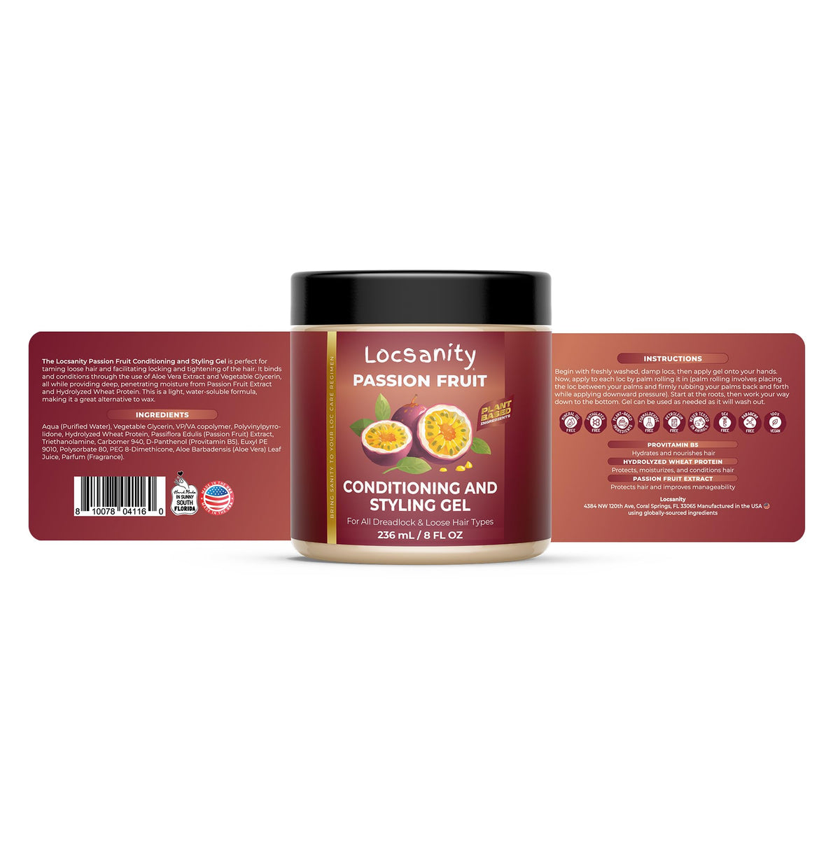 Locsanity open jar showing gel texture and easy-to-spread hydration