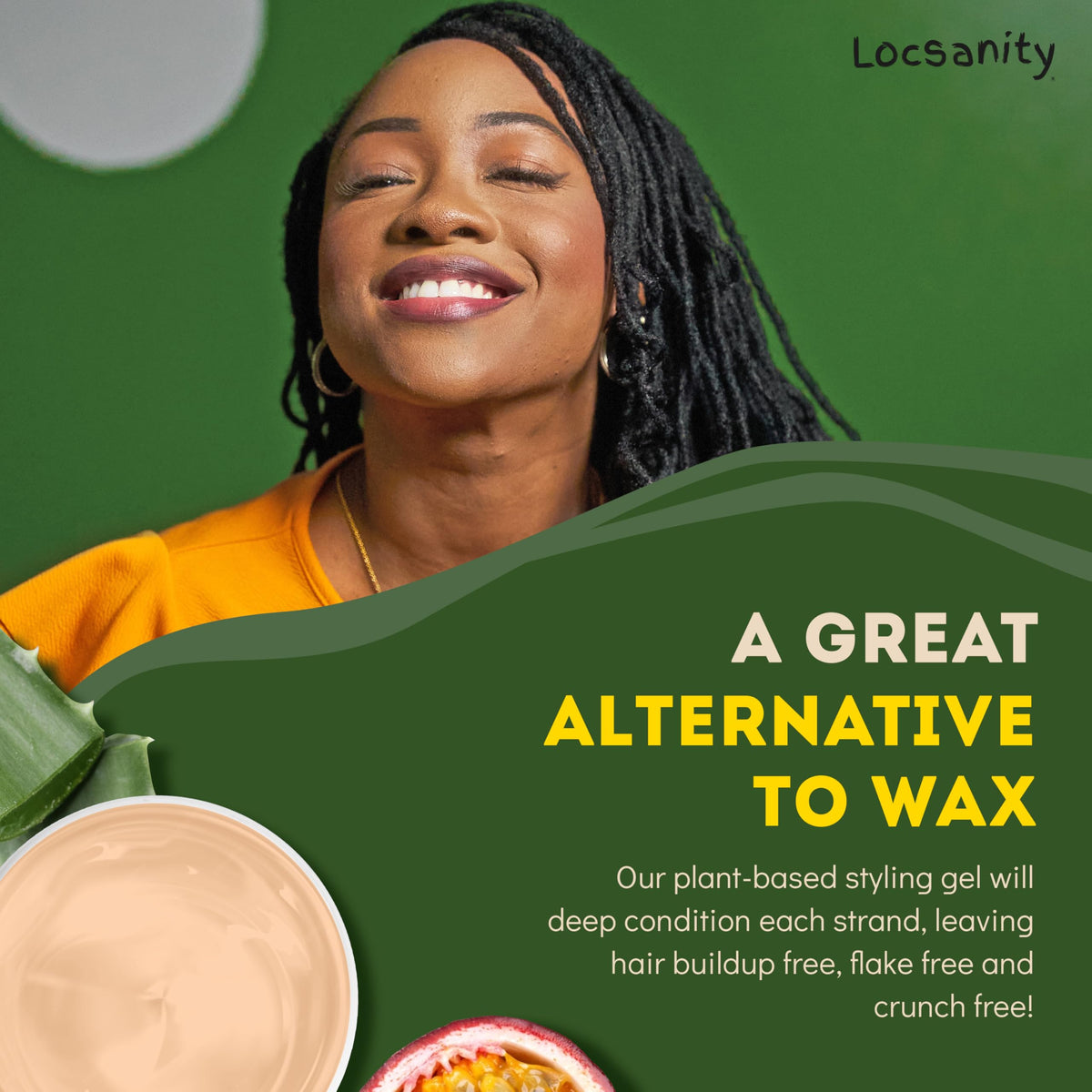 Locsanity styling on twists illustrating defined, frizz-free texture
