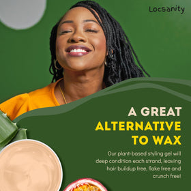 Locsanity styling on twists illustrating defined, frizz-free texture