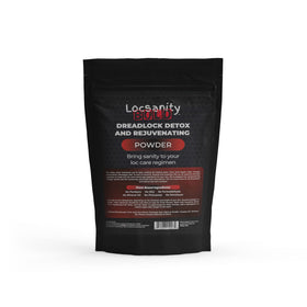 Locsanity powder granules close-up showing fine texture for effective detox