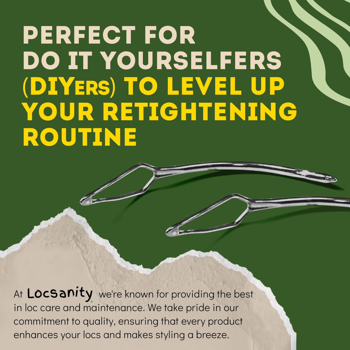 Locsanity metal finish texture, stainless steel construction resists bending and rust