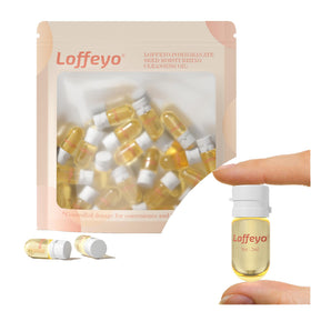 Loffeyo front view of 20-count travel packet box showing compact packaging and TSA-friendly benefit