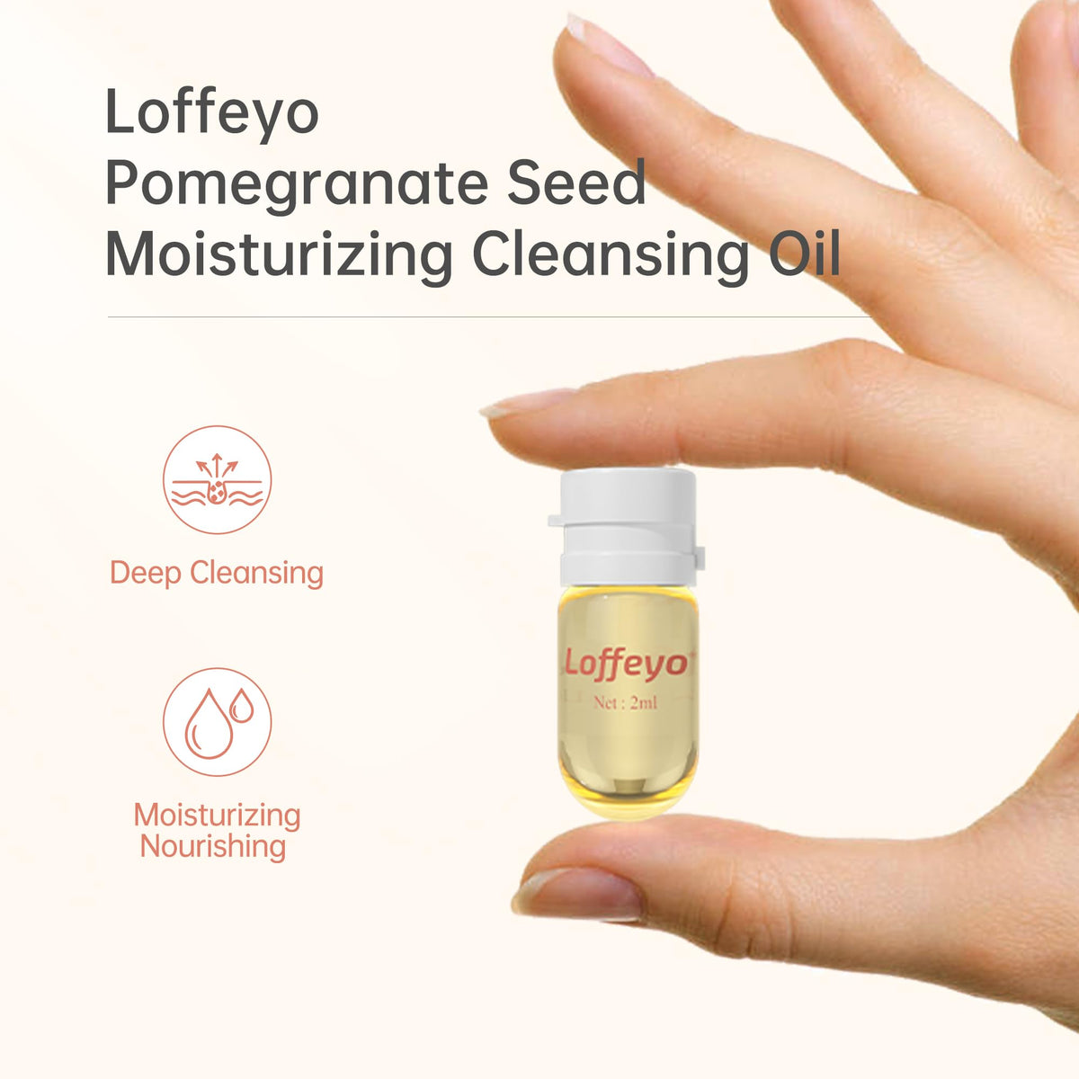 Loffeyo close-up of pomegranate seed oil texture highlighting antioxidant-rich hydration benefit