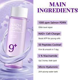Loicwoo clear toner drop on hand demonstrating lightweight hydration