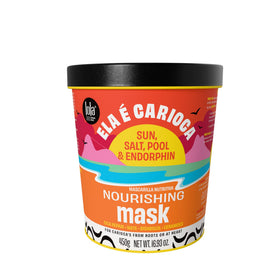 Lola Ela E Carioca front packaging showing container and product name, highlighting nourishing benefits