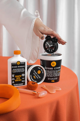 Lola From Rio Dream Cream on bathroom shelf styled to show how it enhances routine care