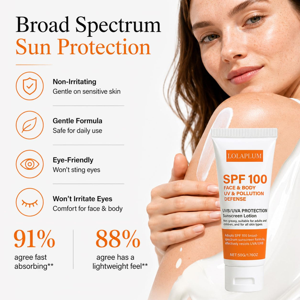 LOLAPLUM in beach setting showing travel-ready sun protection for outdoor days