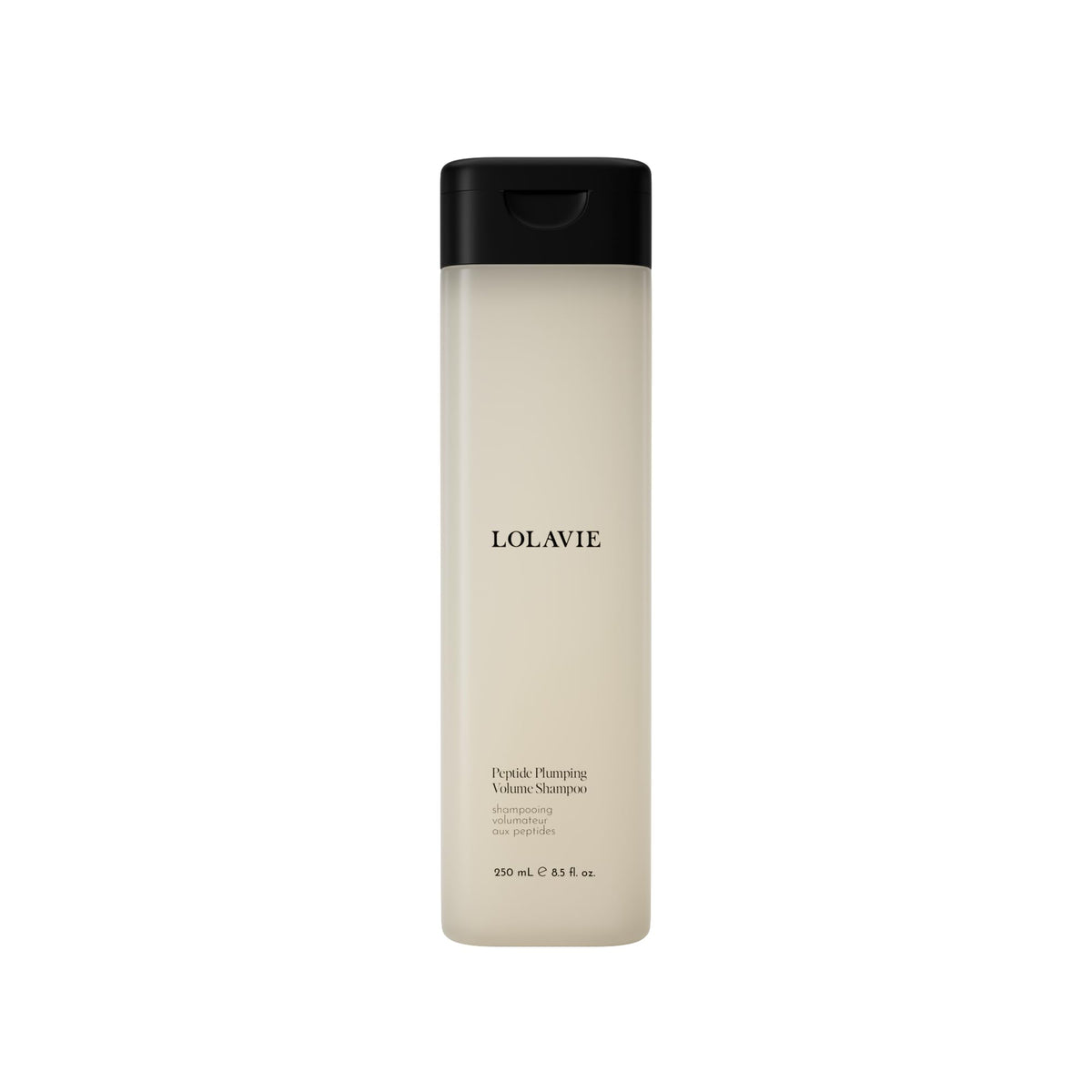 LolaVie front packaging showing product and 8.5 oz size for volume benefits