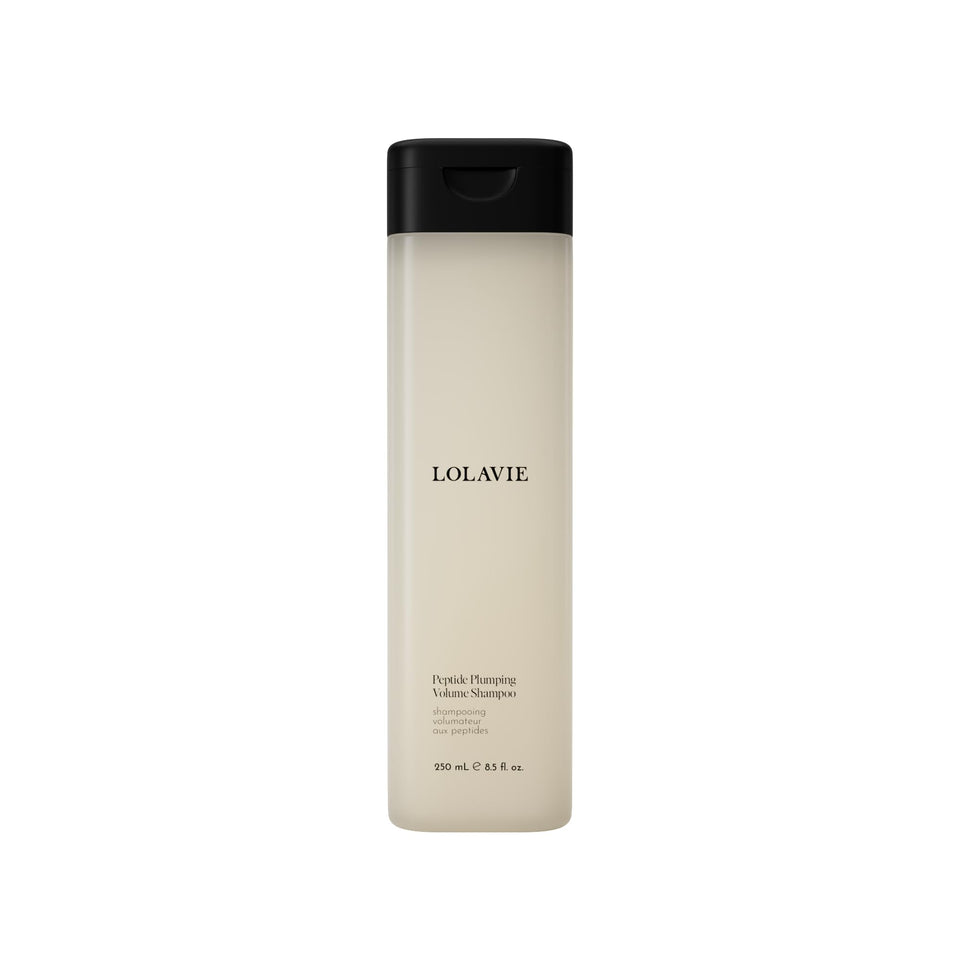 LolaVie front packaging showing product and 8.5 oz size for volume benefits