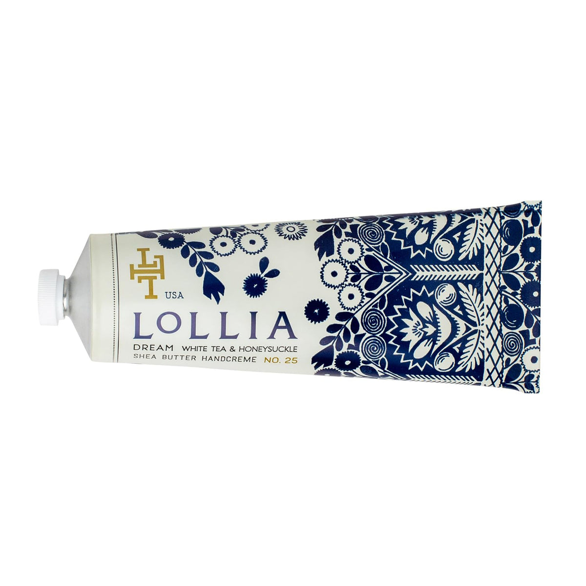 LOLLIA front packaging showing tube and brand for elegant appeal
