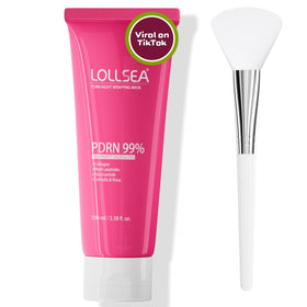Lollsea front packaging of the peel-off mask showing product benefit of firming