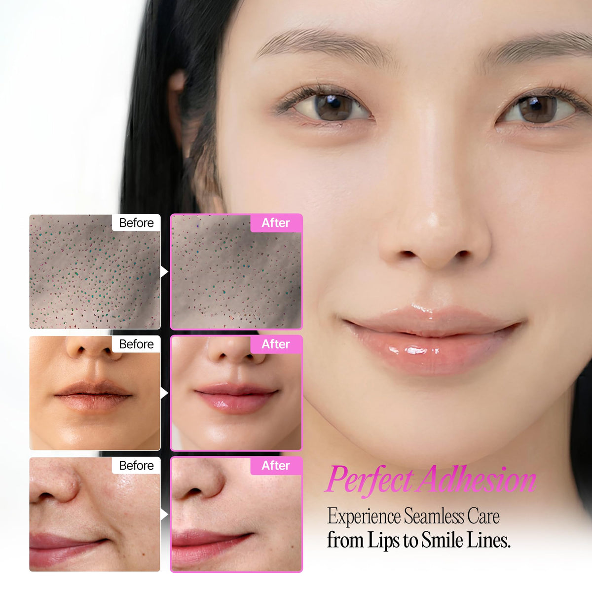 LOLOSKINNY close-up hydrogel texture showing melting, skin-adhering surface for better absorption