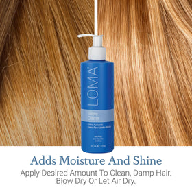 Loma Calming Crème label close-up highlighting ingredients like aloe vera and clean-formula benefits