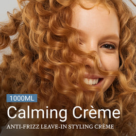 Loma Calming Crème being poured from the open top illustrating easy dispensing and control