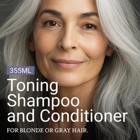 Loma close-up texture of violet conditioner, shows pigment and smoothing benefit