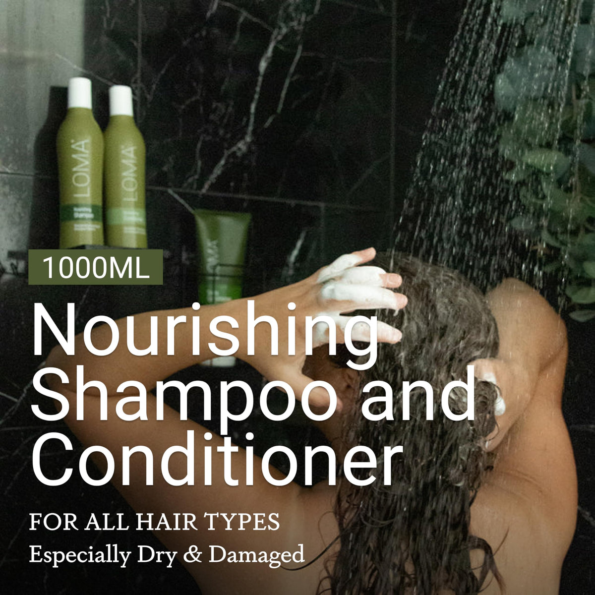 Loma conditioner cream texture showing rich formula for deep hydration