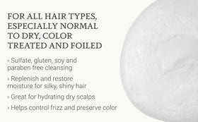 Loma conditioner texture pouring from bottle highlighting creamy consistency and hydration