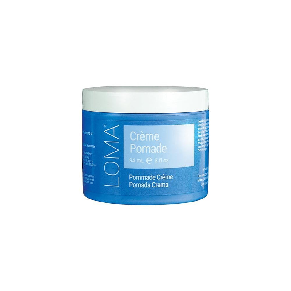 Loma crème pomade front jar showing label and 3 oz size for clear identification and trust