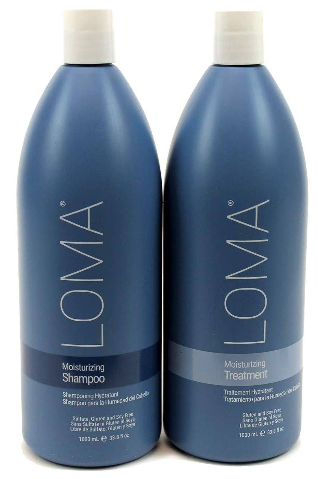 LOMA duo front packaging showing shampoo and treatment for salon hydration