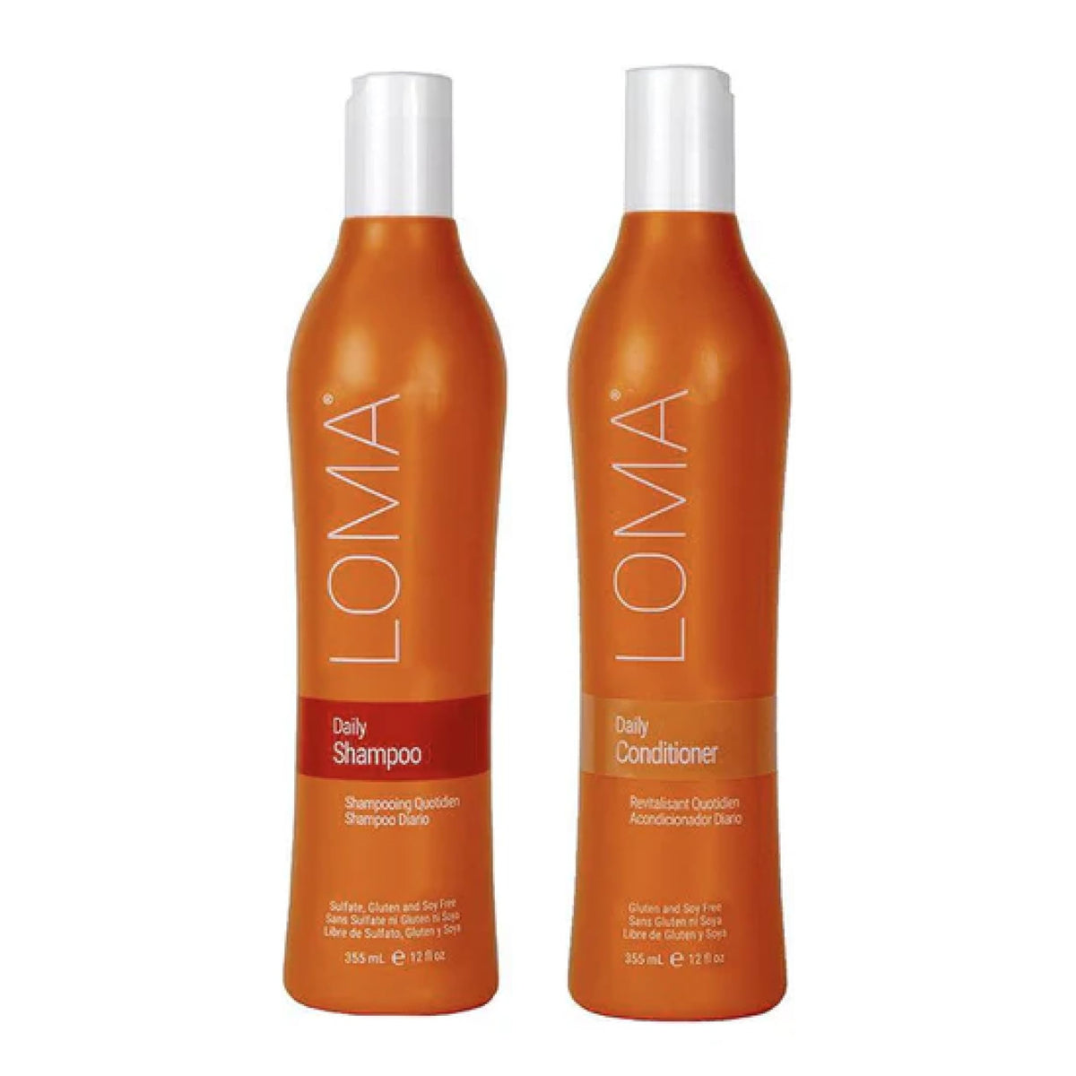 Loma duo front packaging showing clear bottles and citrus scent benefit