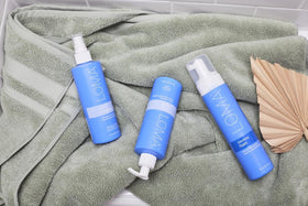 Loma leave-in ingredient label showing no sulfates parabens gluten for gentle care