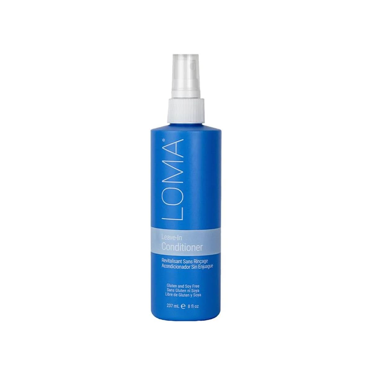 Loma leave-in conditioner spray front packaging showing 8 oz and pear scent benefit