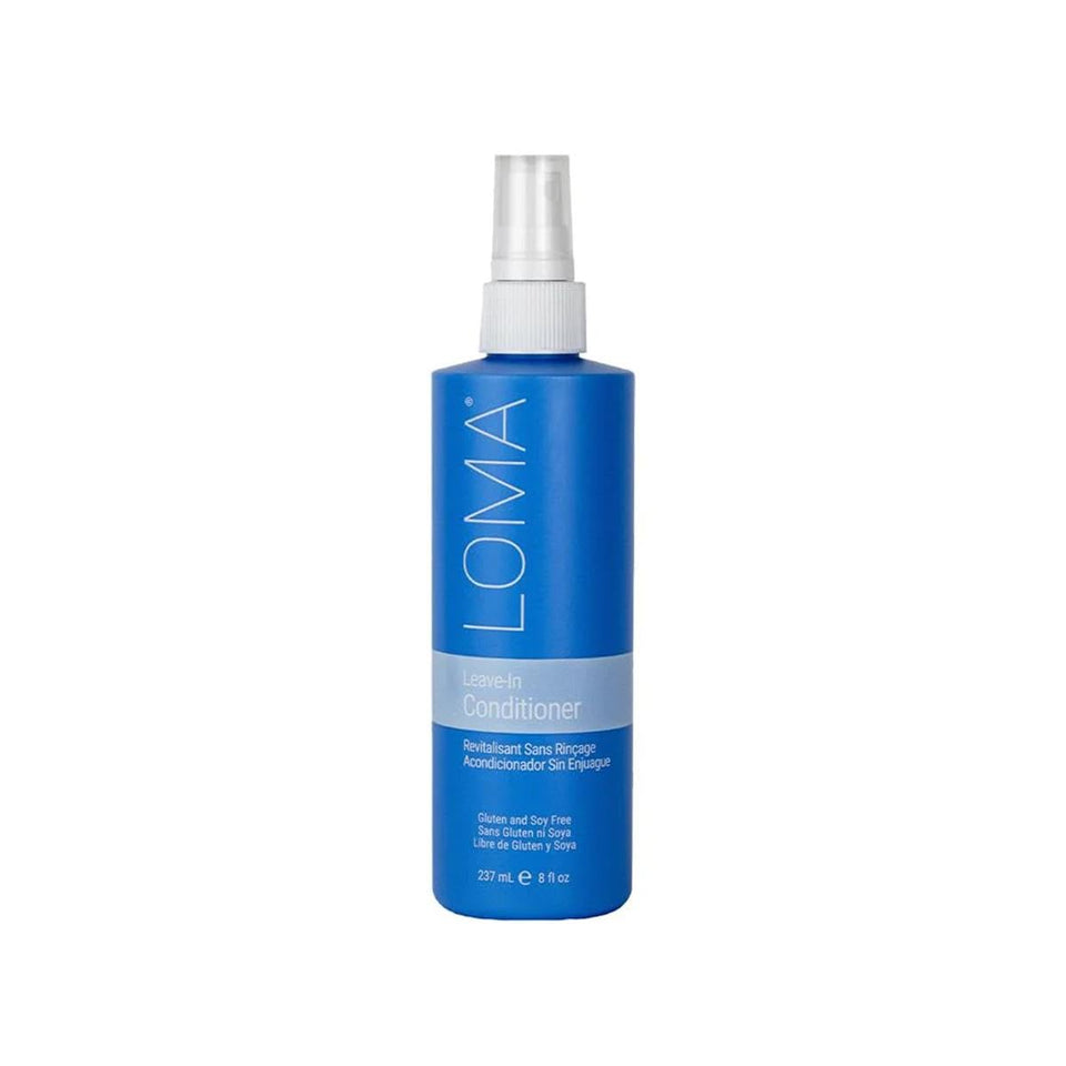 Loma leave-in conditioner spray front packaging showing 8 oz and pear scent benefit