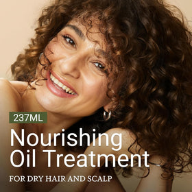LOMA oil texture pouring from dropper, showing lightweight absorbent feel