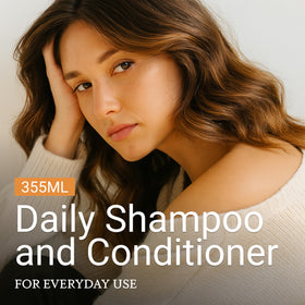 Loma shampoo pump closeup highlighting easy-dispense and gentle cleanse