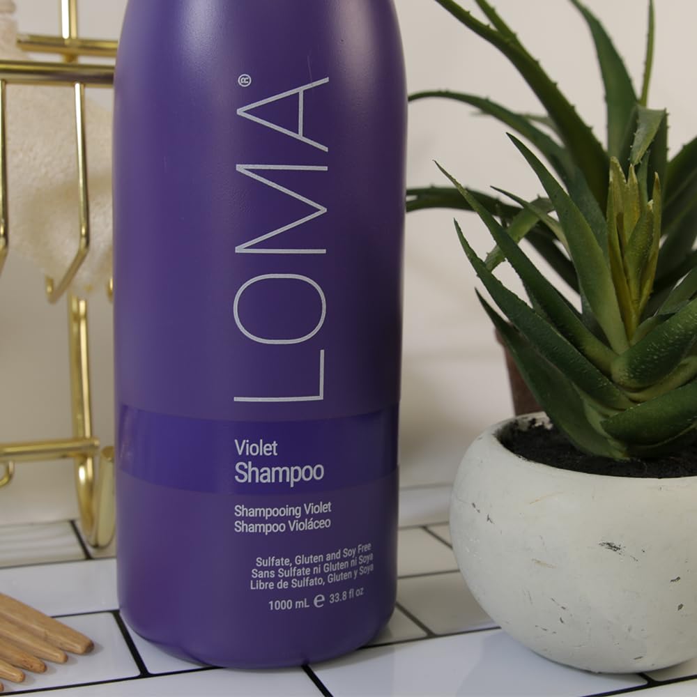 Loma shampoo size comparison with everyday bottle highlighting 33.8 fl oz value