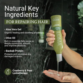Loma shampoo foam texture close-up demonstrating gentle lather benefit