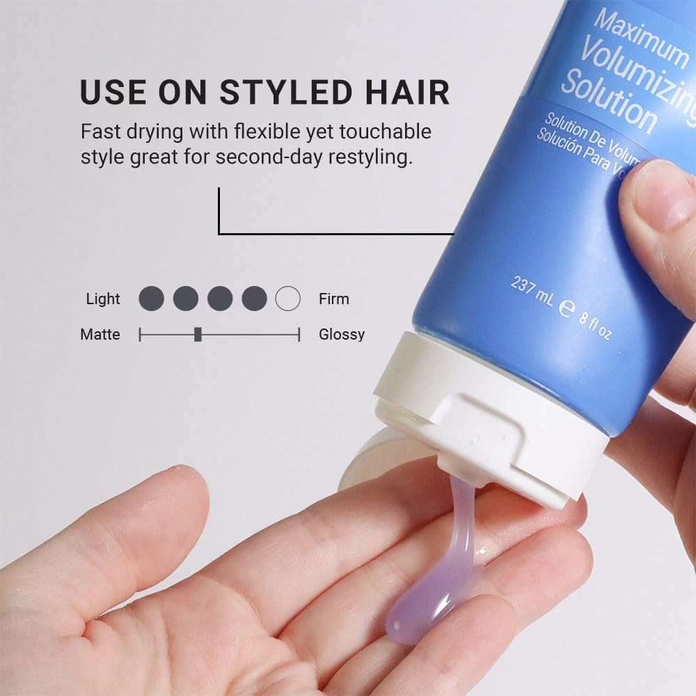 Loma in-use blowdry scene demonstrating fuller hair and faster styling benefit